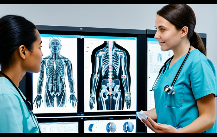 AI in Healthcare**

"A diverse team of fully clothed medical professionals collaborating in a modern hospital setting, utilizing AI-powered diagnostic tools. Displays show medical scans with AI analysis overlays. Safe for work, appropriate content, professional, perfect anatomy, correct proportions, well-formed hands, natural pose, bright lighting, clean environment, modest clothing."

**