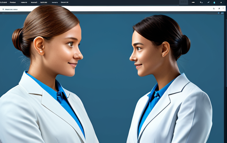 감정인식 AI 기술의 혁신적 접근 방식 - ** AI understanding human emotions: A friendly robot face interacting with a diverse group of people...