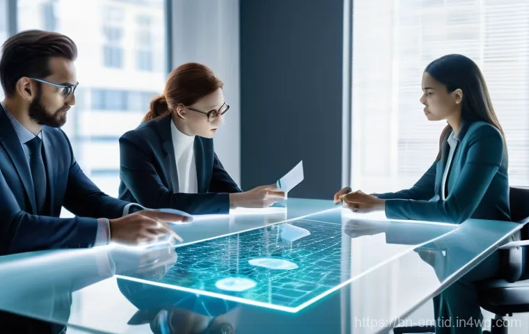 감정인식 AI와 조직 관리의 변화 - **Personalized Customer Satisfaction via AI:** A customer, a middle-aged man in a neat casual shirt,...