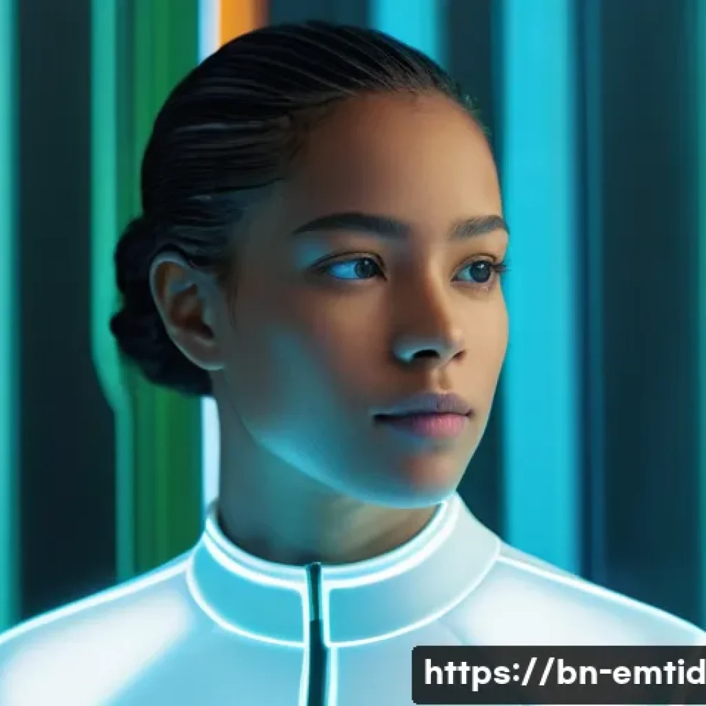 감정인식 AI 기술의 상용화 과정 - **Prompt 1: "The Empathic Digital Companion"**
    A close-up, medium shot of a diverse young adult ...