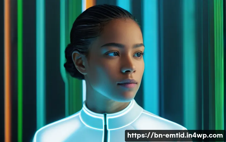 감정인식 AI 기술의 상용화 과정 - **Prompt 1: "The Empathic Digital Companion"**
    A close-up, medium shot of a diverse young adult ...