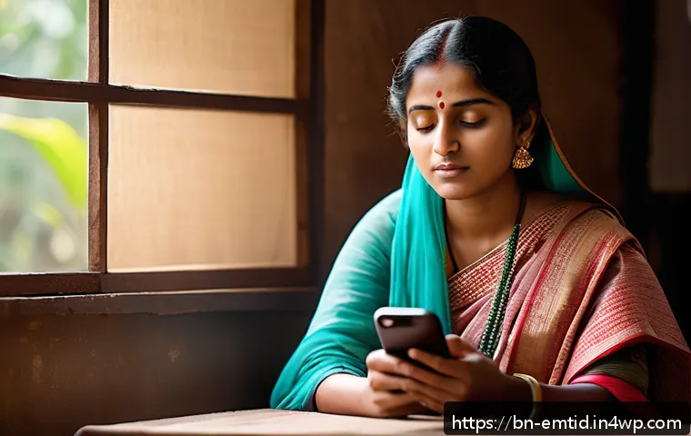 감정인식 AI와 감정 표현의 변화 - A serene and thoughtful Bengali woman sitting in a cozy room with traditional Bengali decor, softly ...