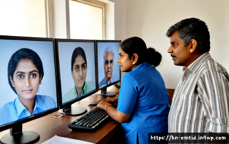감정인식 AI의 사회적 책임 - Photorealistic ethical AI oversight scene in a modern Bangladeshi community office, a diverse team i...