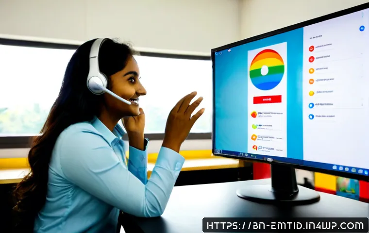 감정인식 AI와 고객 경험의 상관관계 - Photorealistic customer support scene in a modern Bangladeshi office, a friendly Bengali woman weari...